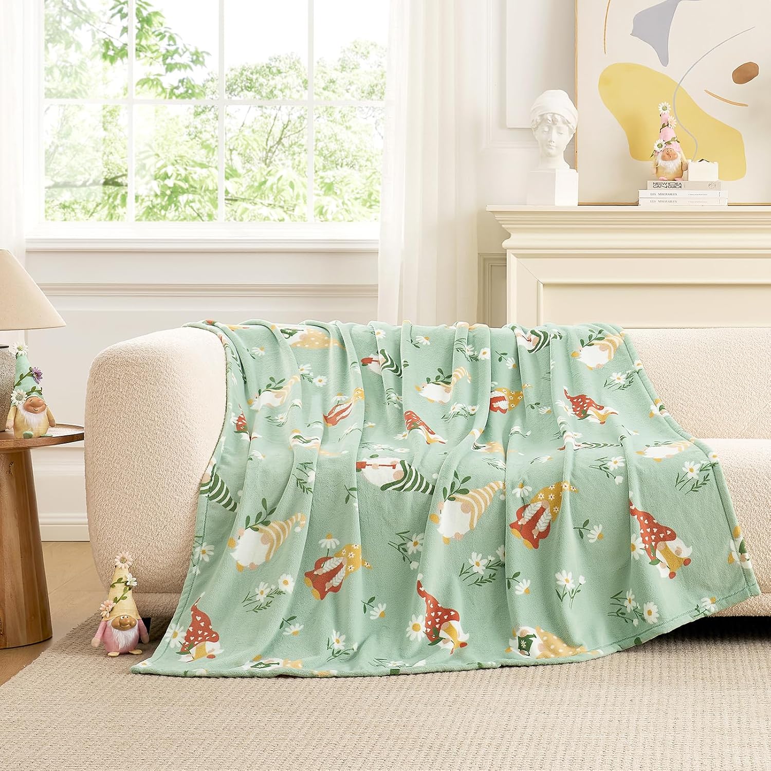 Beige Throw Pillow — 50" - View 2
