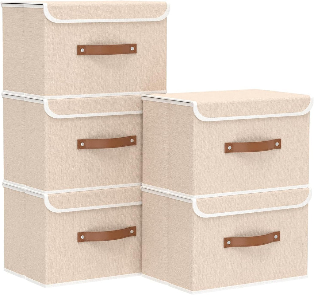 Linen Beige Basket — 15.0" — Beige