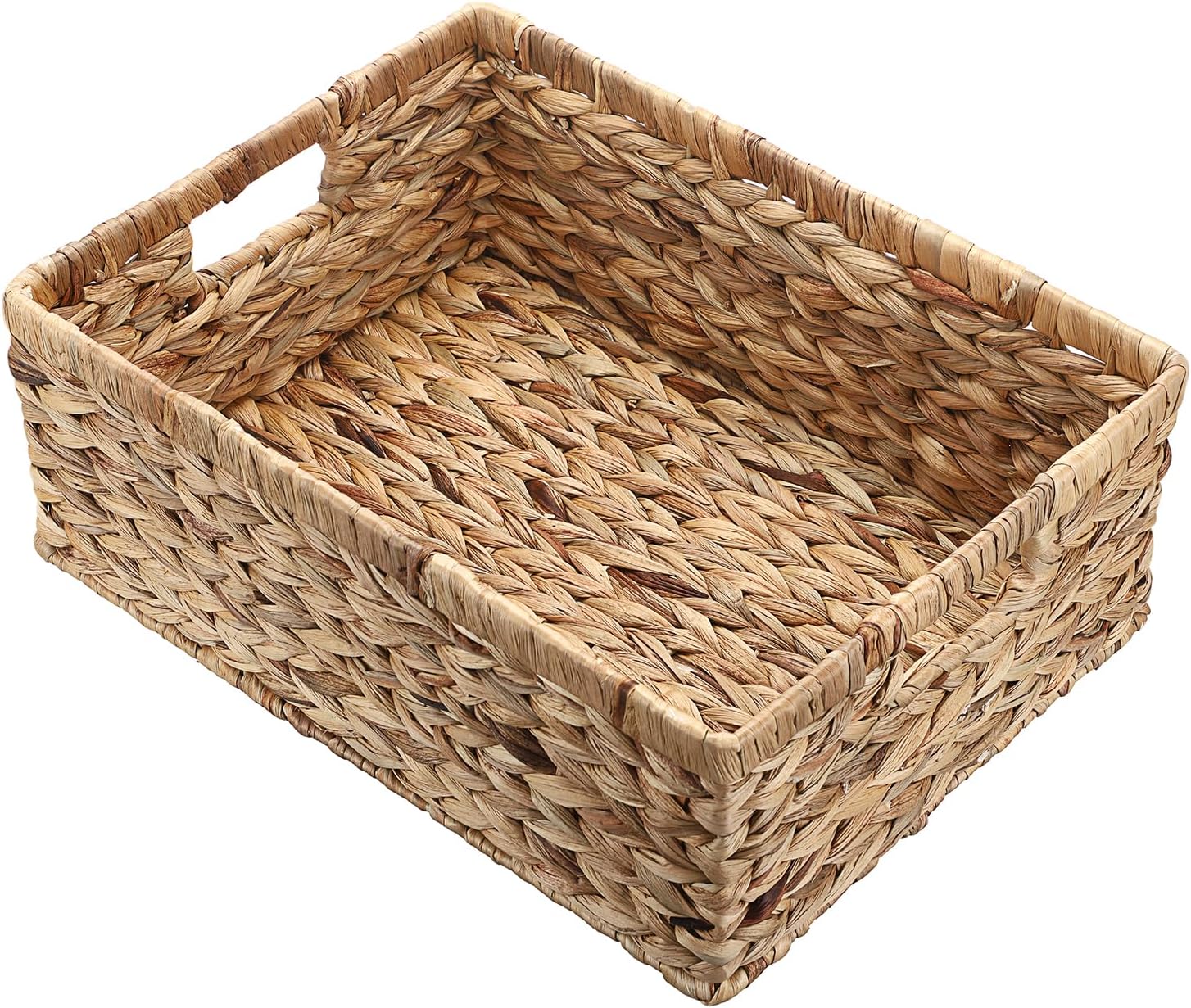 Boho Rattan Storage Bin — 15" — 16"Lx12"Wx6"H