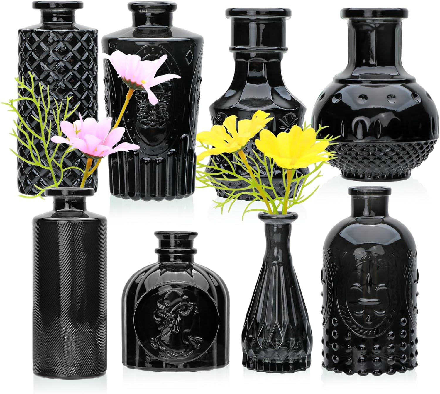 Farmhouse Black Flower Vase — Set of 32 — Black