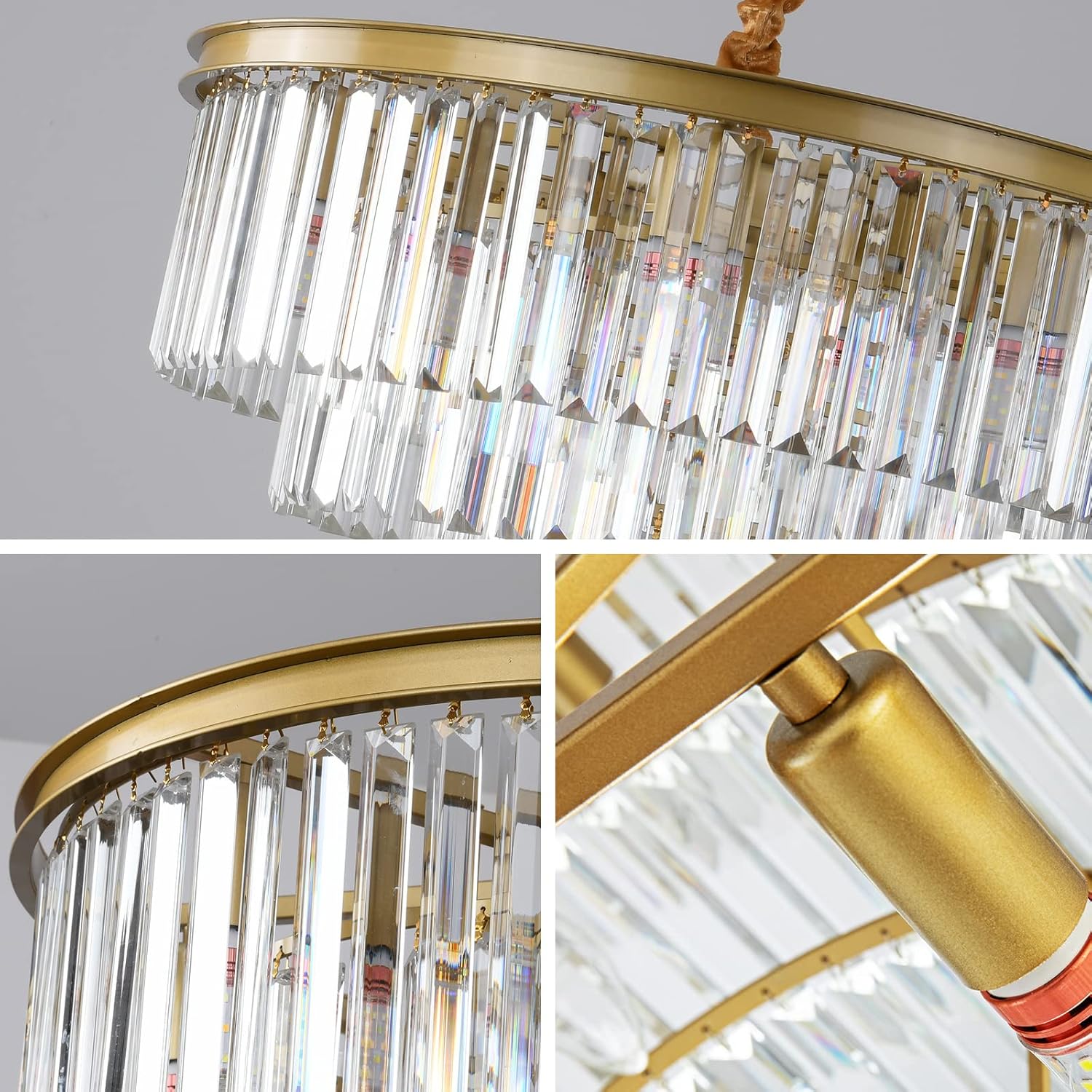 Adjustable Luxe Black Chandelier - View 4
