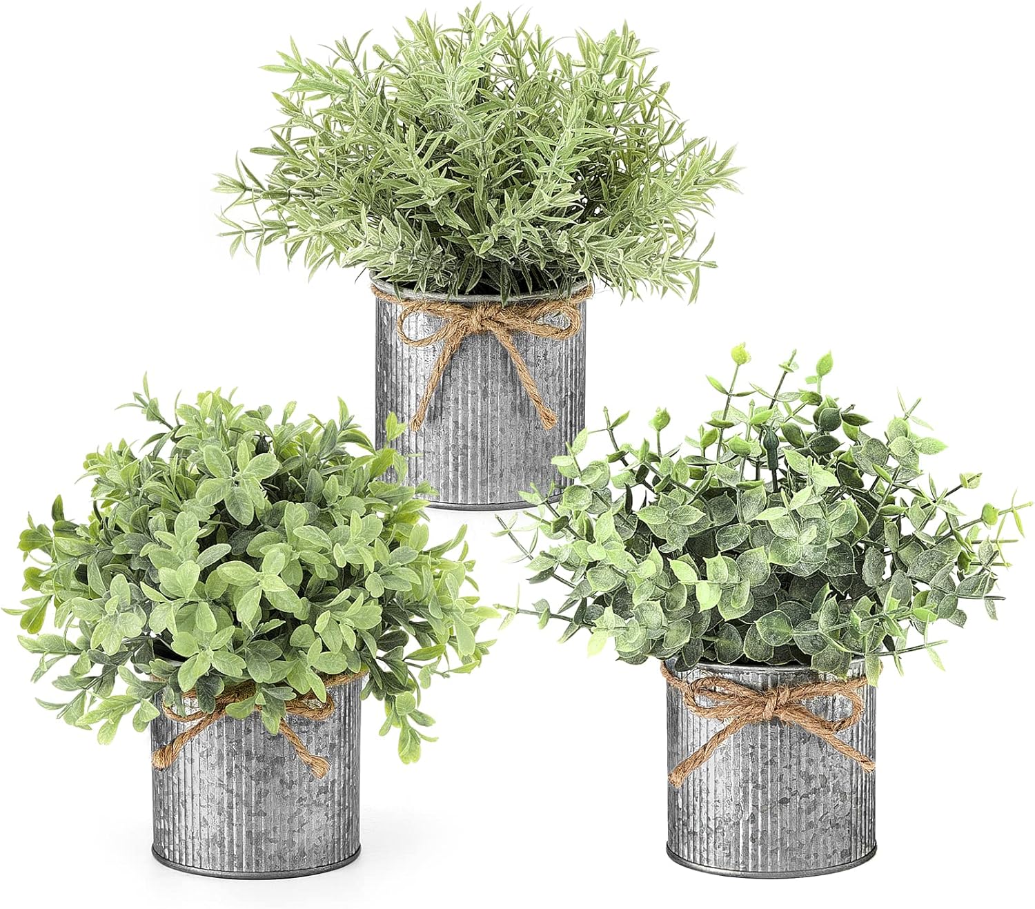 Farmhouse Black Artificial Plant — 3" — Grey
