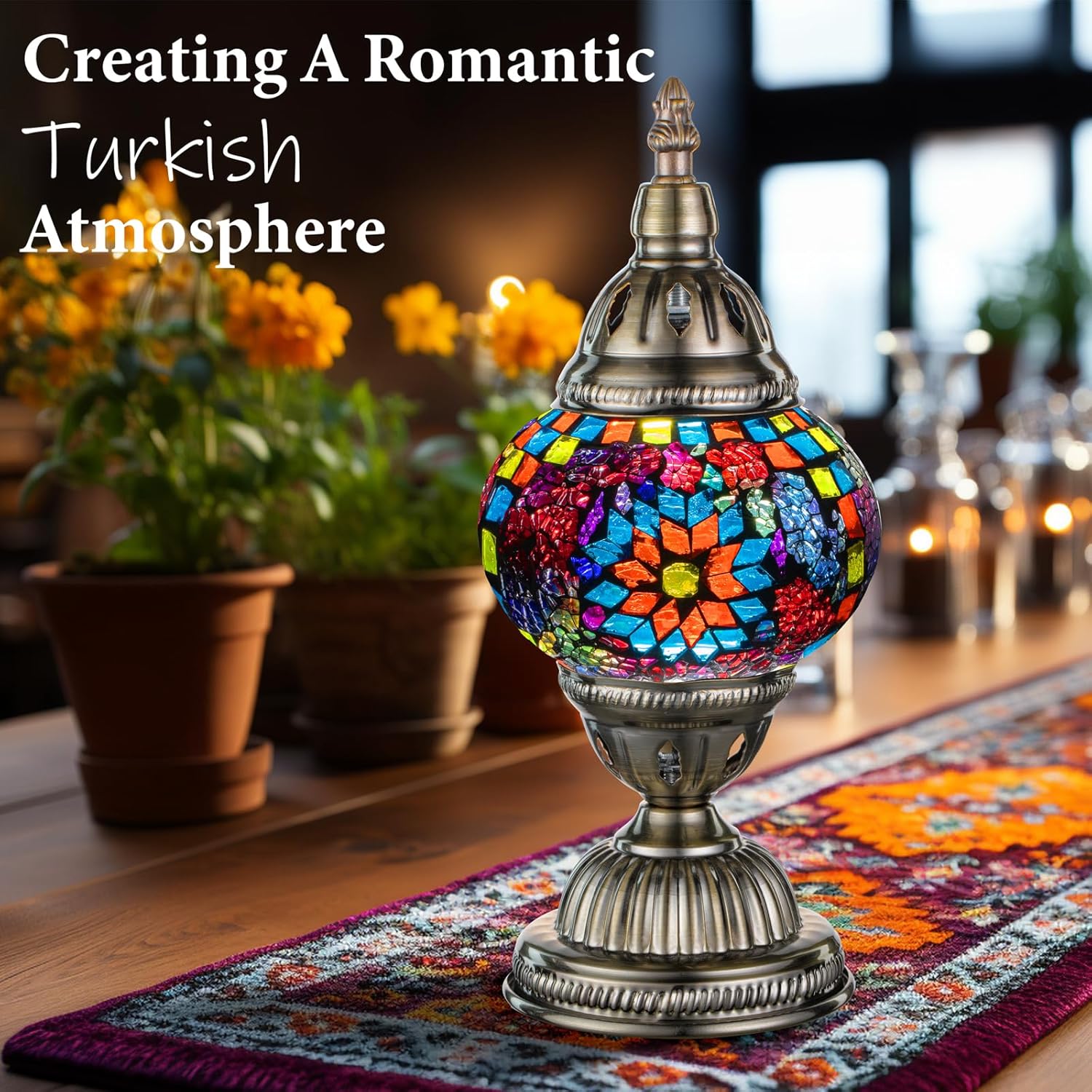 Blue Table Lamp - View 2