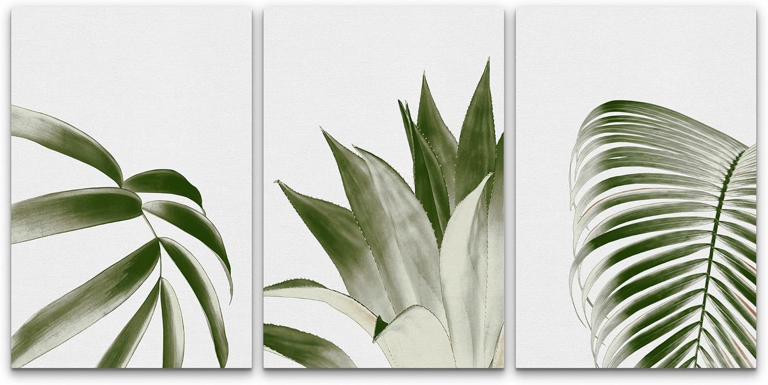 Framed Modern Fabric Wall Art — 16" — 24" x 36" x 3 panels