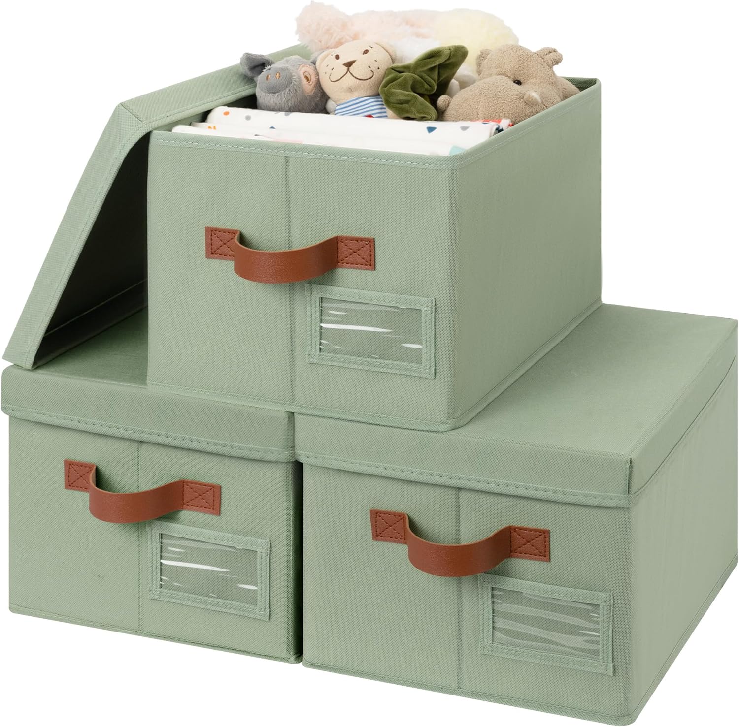 Linen Beige Storage Bin — Medium