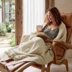 Linen Boho Beige Throw Pillow — 50" - View 8