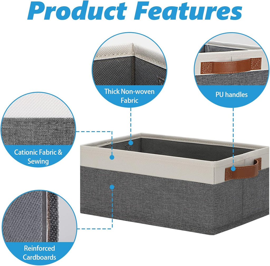 Beige Storage Bin — 11.8" - View 4