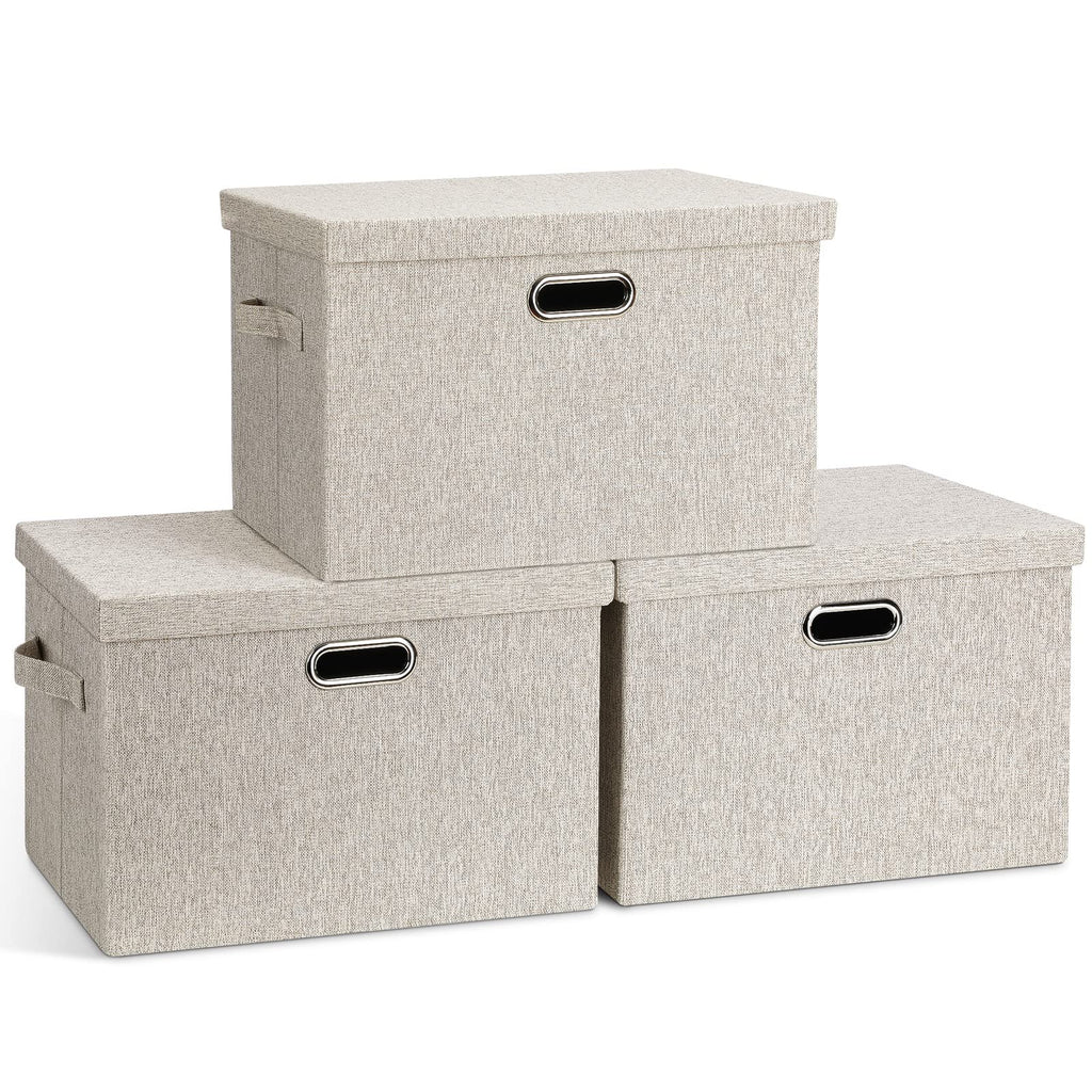 Linen Beige Storage Bin — 6x11
