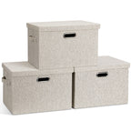Linen Beige Storage Bin — 6x11