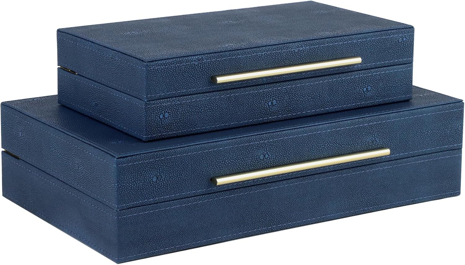 Black Storage Basket — Set of 2 — Navy Blue