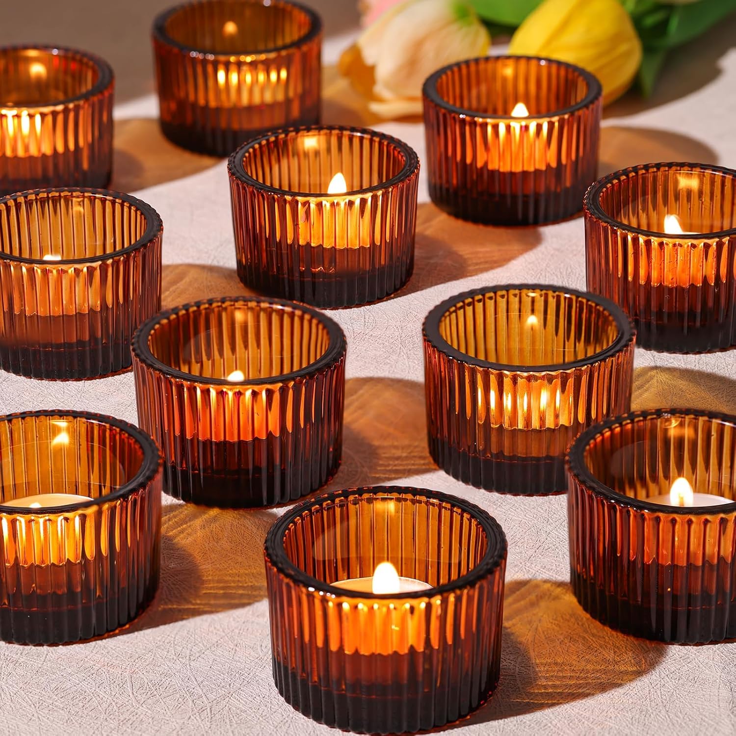 Luxe Gold Candle — 1.3" — Amber
