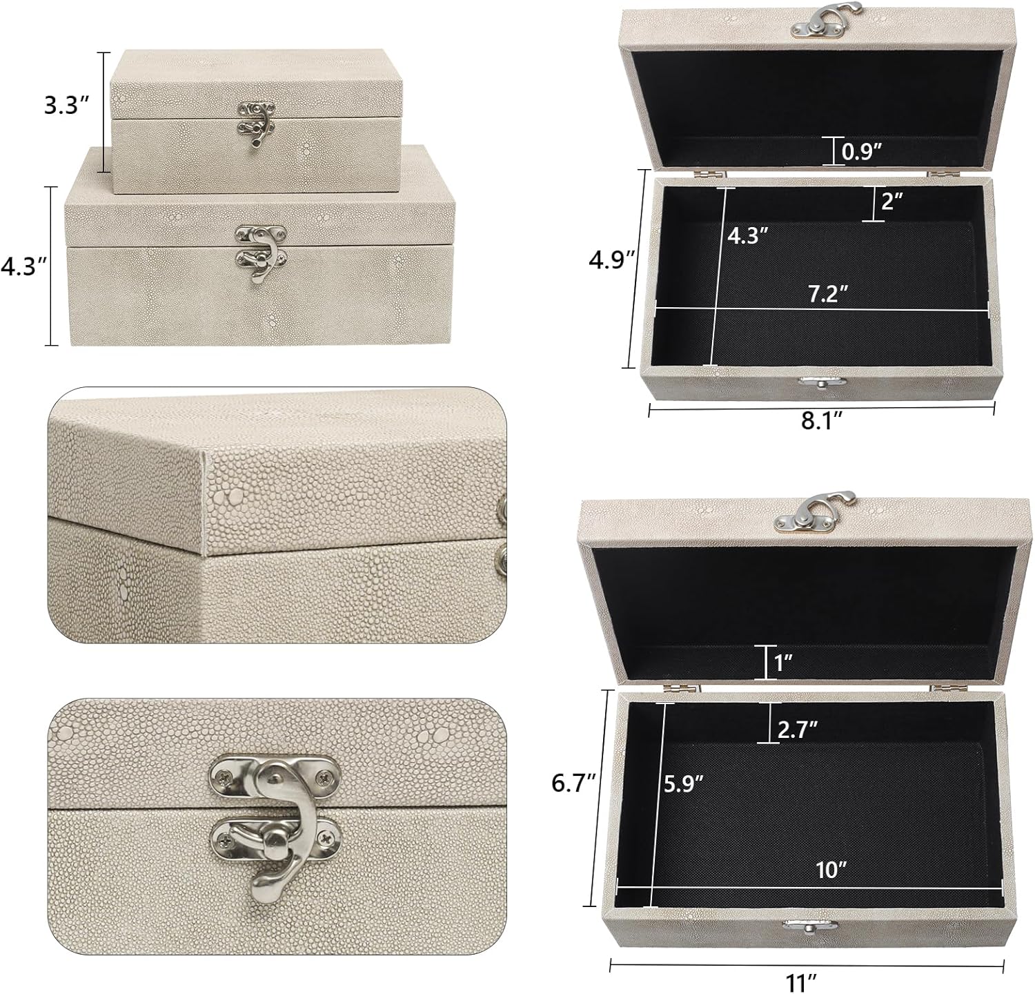 Black Storage Basket — Set of 2 - View 2