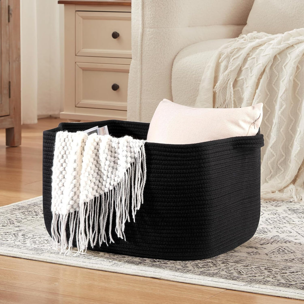 Boho Black Throw Pillow — 19.7" - View 4