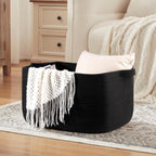 Boho Black Throw Pillow — 19.7" - View 4