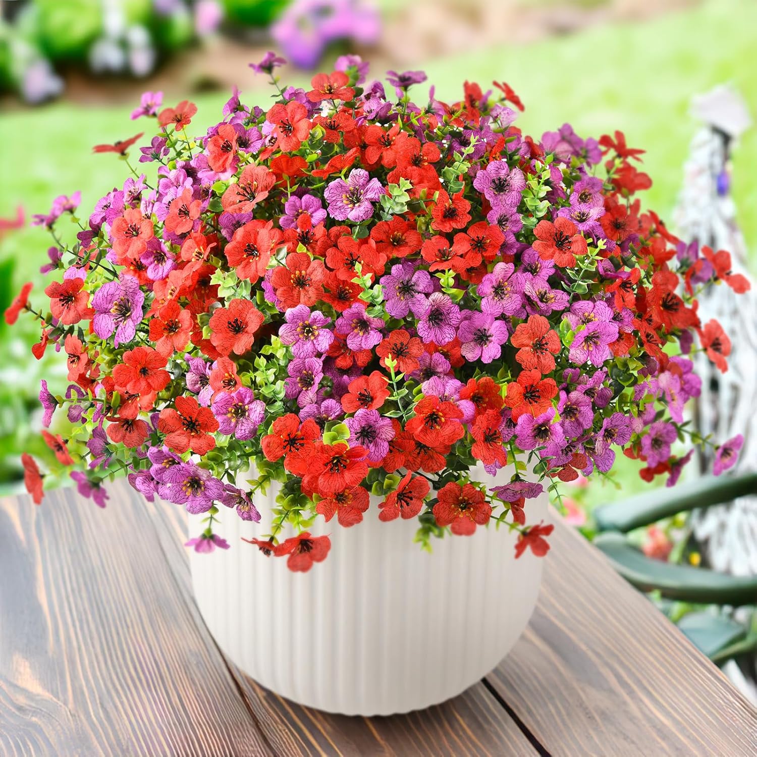 Orange Faux Plant — Red Purple