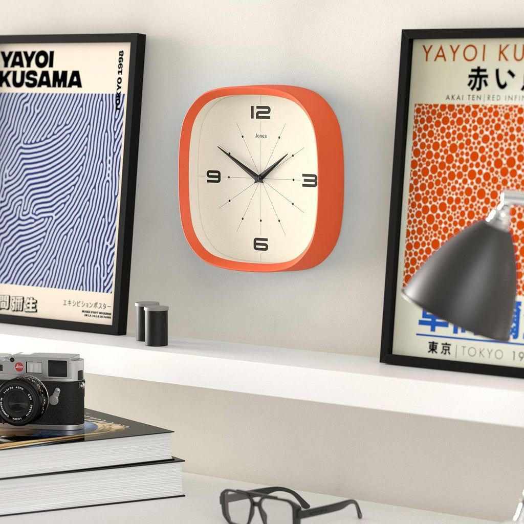 Mid-Century Black Wall Clock — 10" - View 5