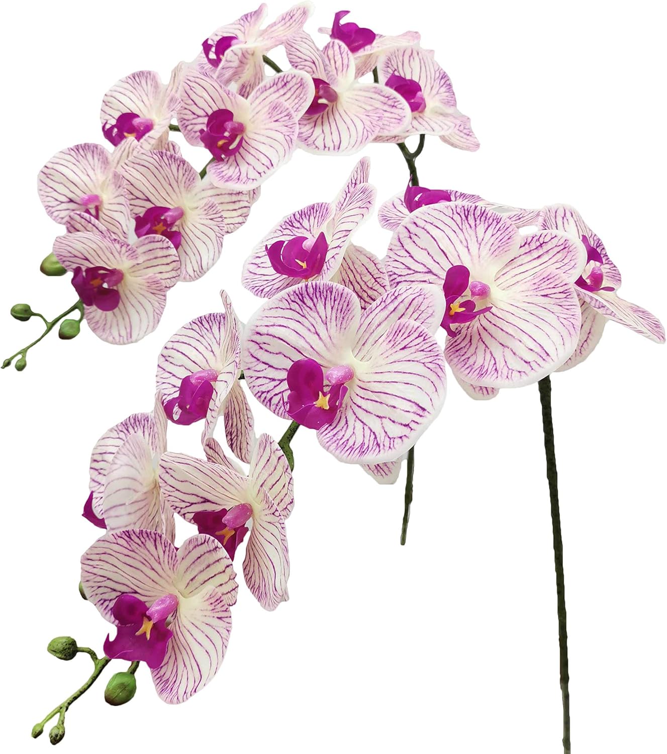 Green Artificial Flowers — 38" — Purple Pattern