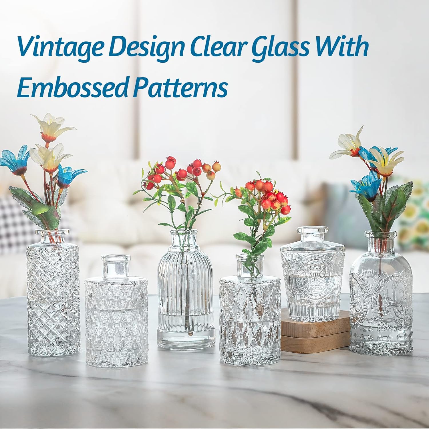 Vintage Orange Flower Vase — Set of 12 - View 3