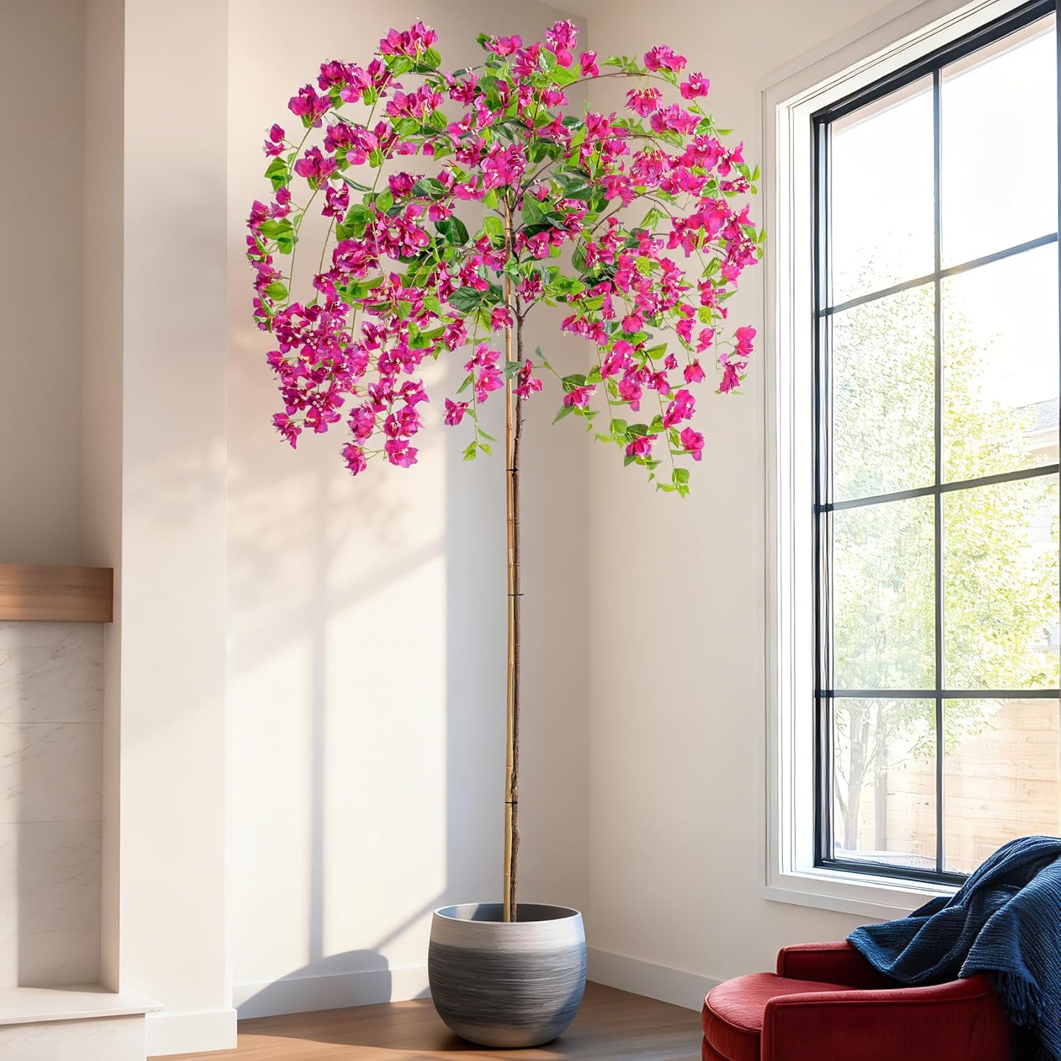 Pink Artificial Plant — Hanging Rose