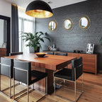 Boho Black Round Mirror - View 5