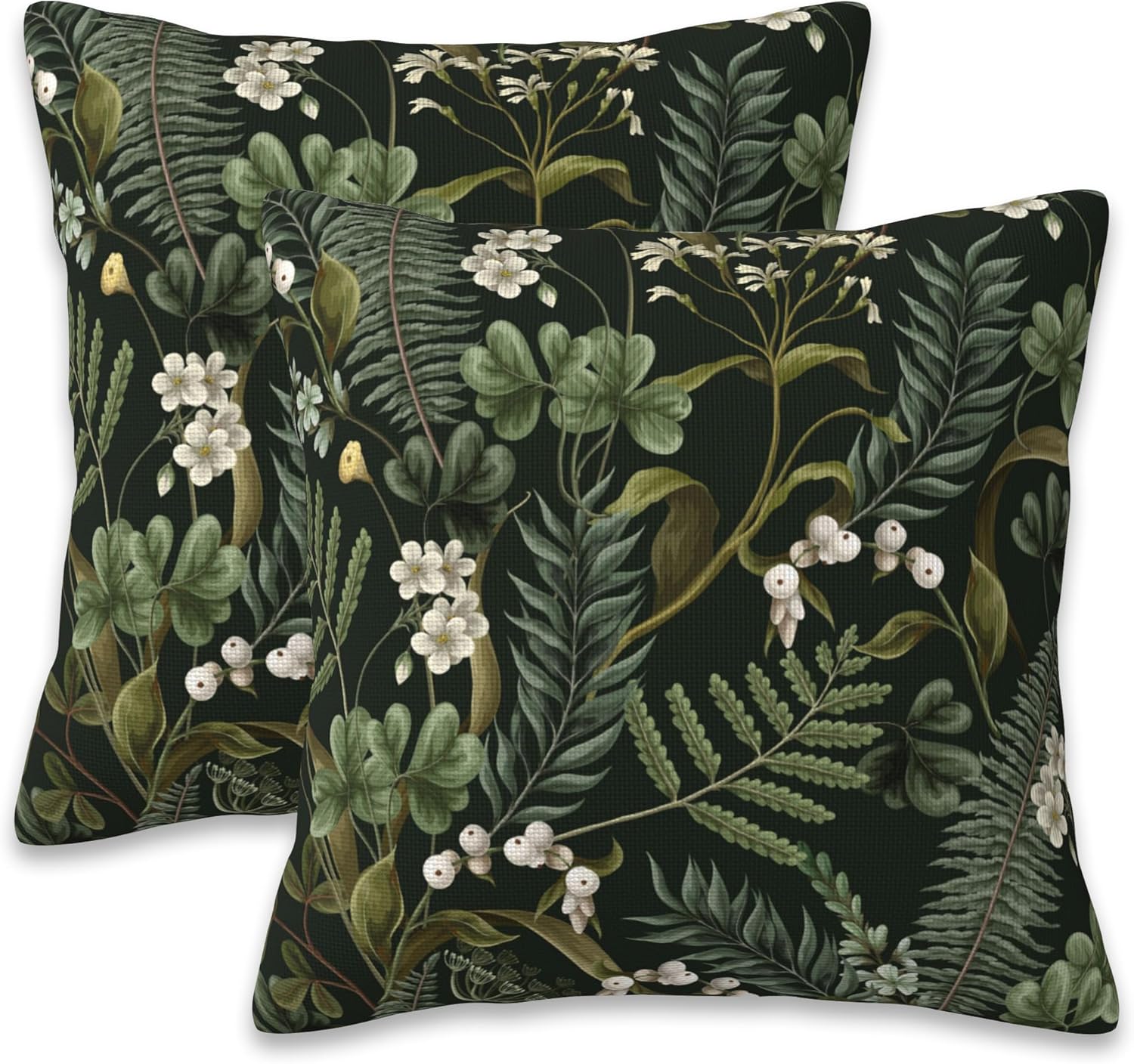 Boho Blue Throw Pillow Cover — 20" — Spring Floral