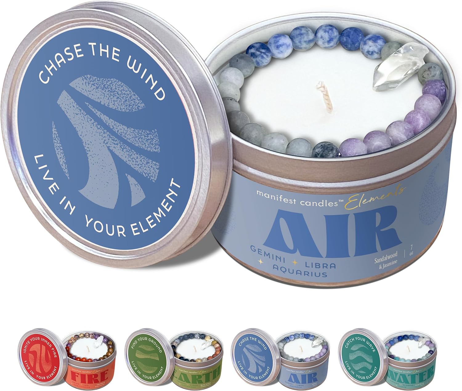 Soy Wax Green Candle Set — Air Tin