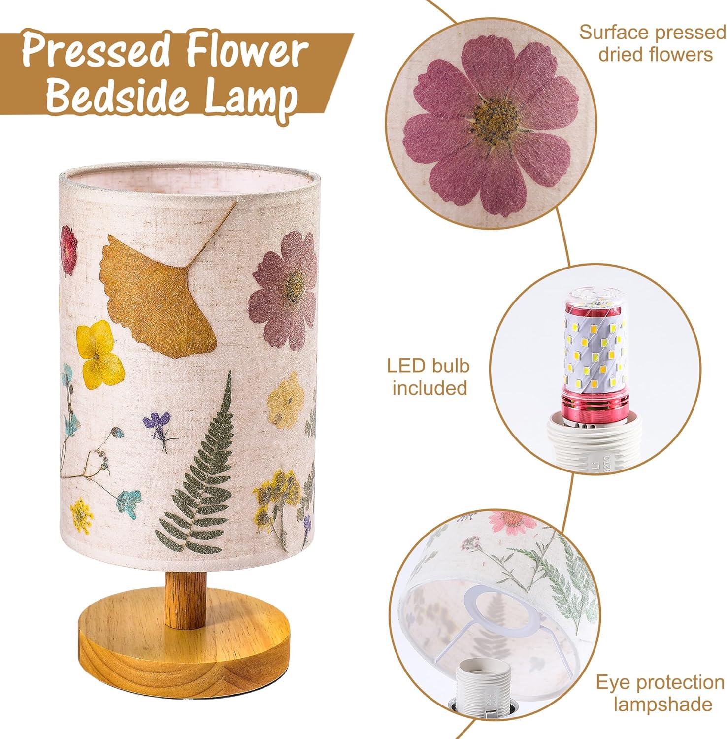 Vintage Purple Bedside Lamp - View 2