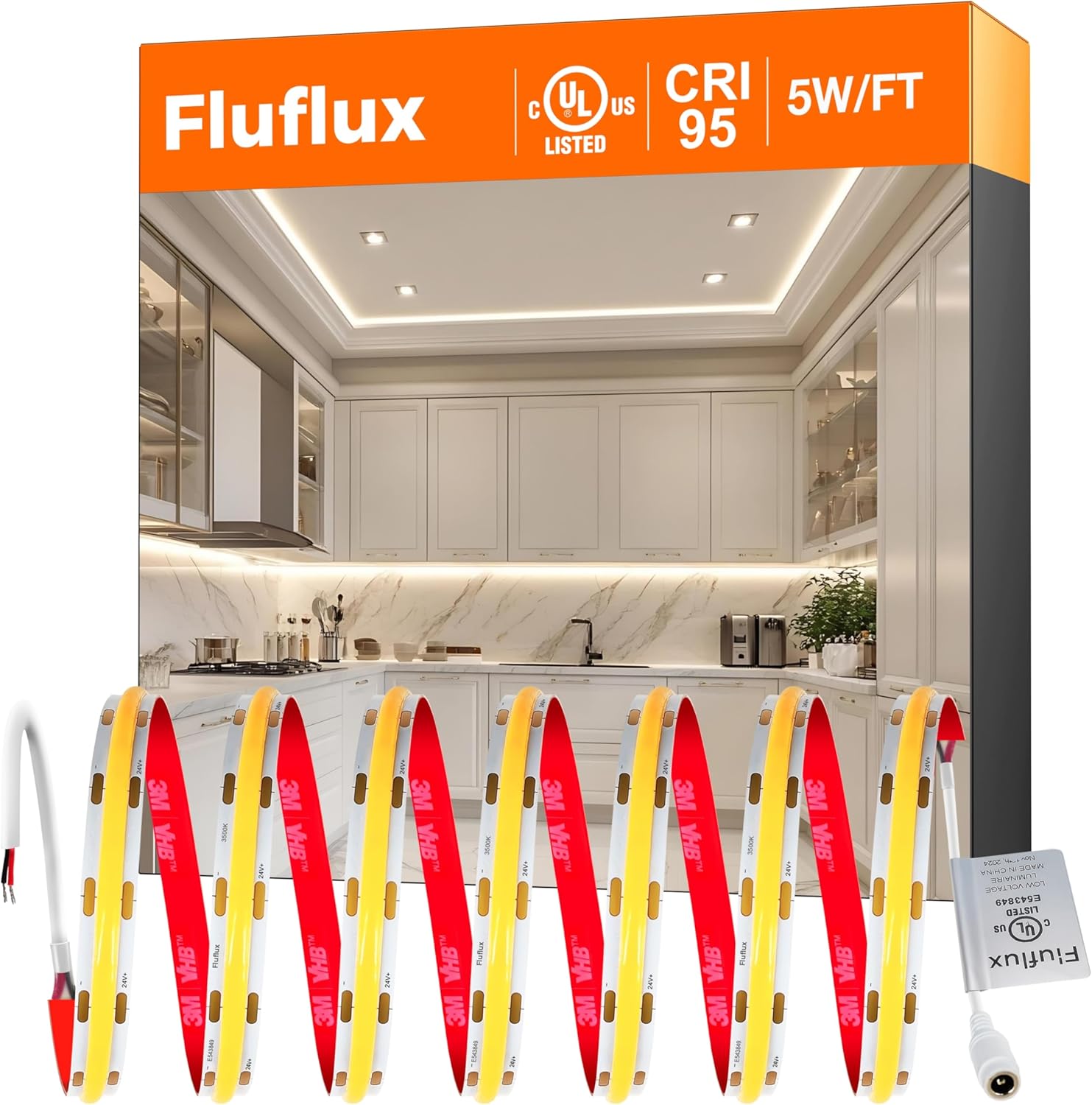Dimmable Beige LED Strip Lights — Neutral White 3500K