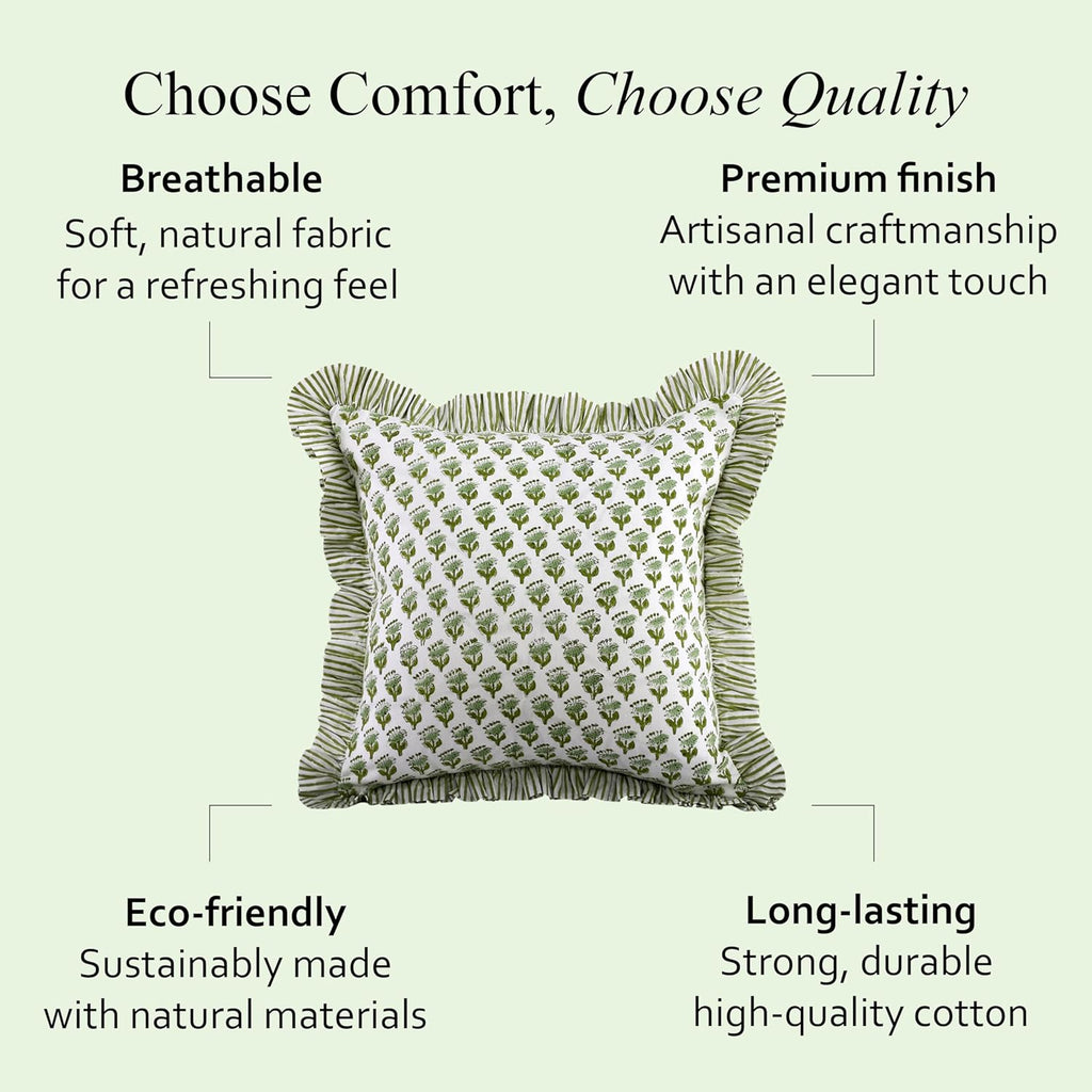 Boho Blue Throw Pillow — 20" - View 6