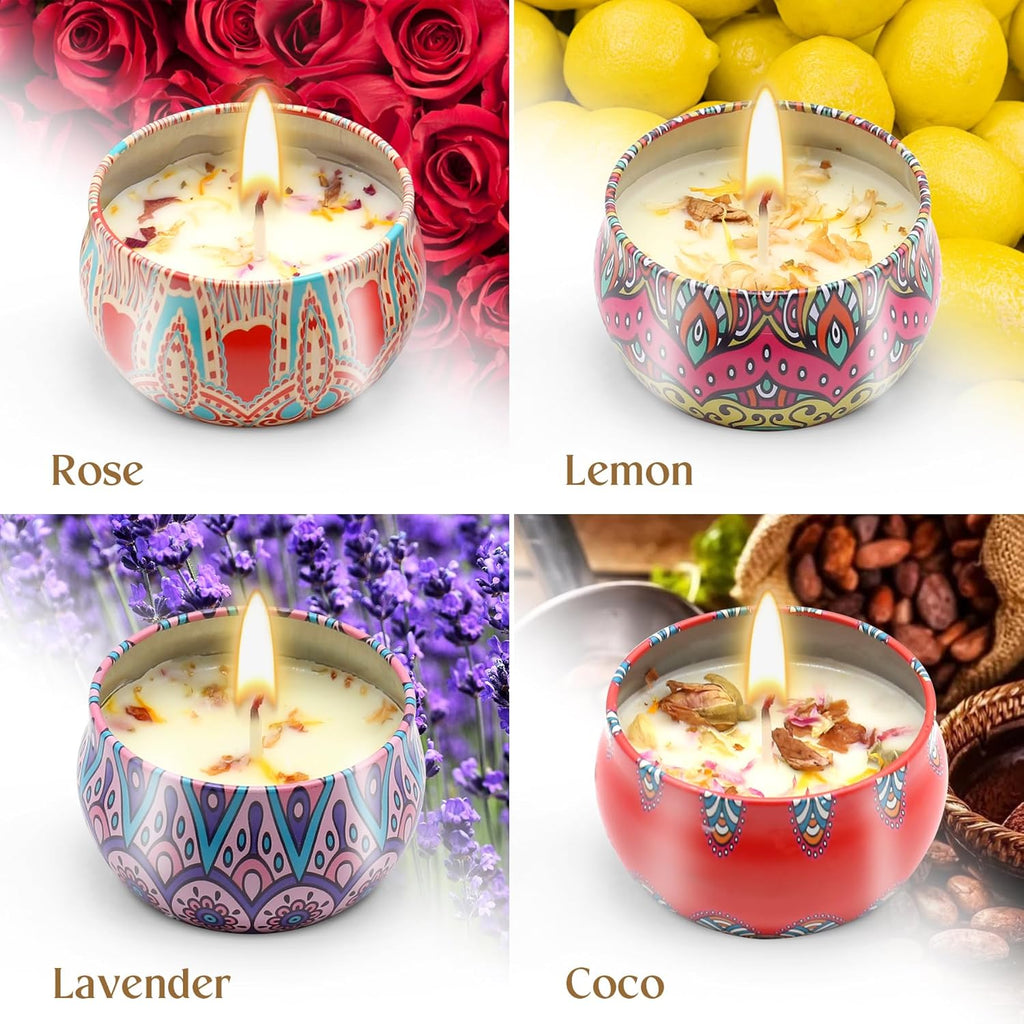 Soy Wax Blue Scented Candle - View 3