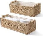 Boho Brown Storage Basket — Set of 2 — Brown