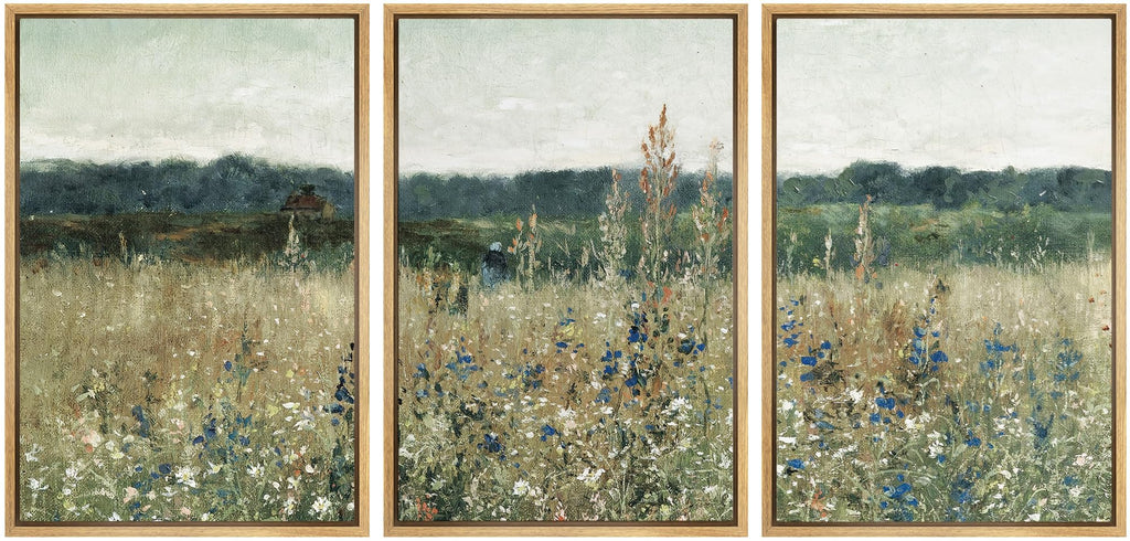 Framed Farmhouse Fabric Wall Art — 24"
