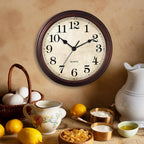Battery Operated Gold Wall Clock — 9" - View 4