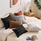 Linen Boho Beige Throw Pillow Cover — 20" - View 7