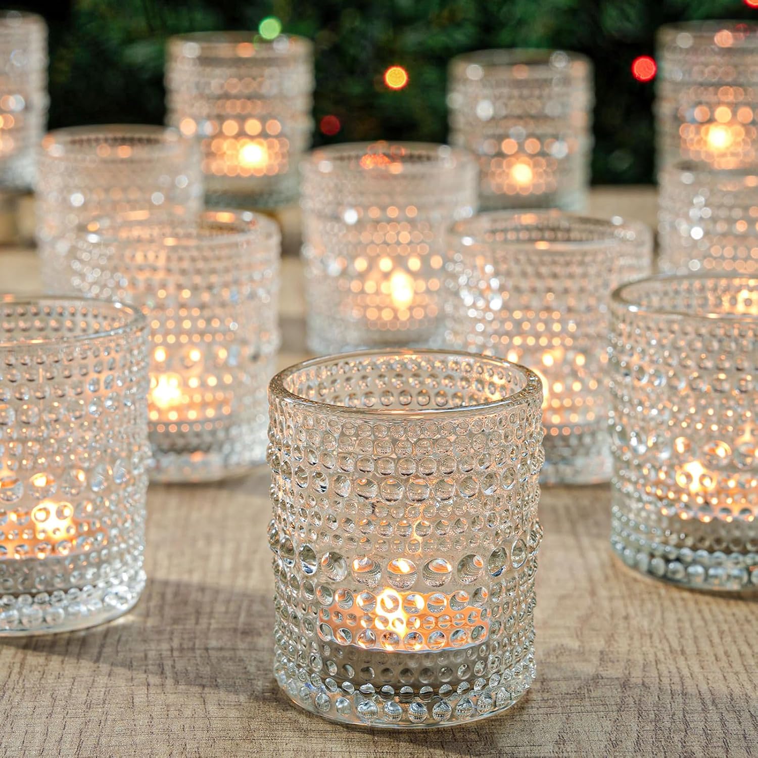 Vintage Blue Candle — 2x2 — Clear