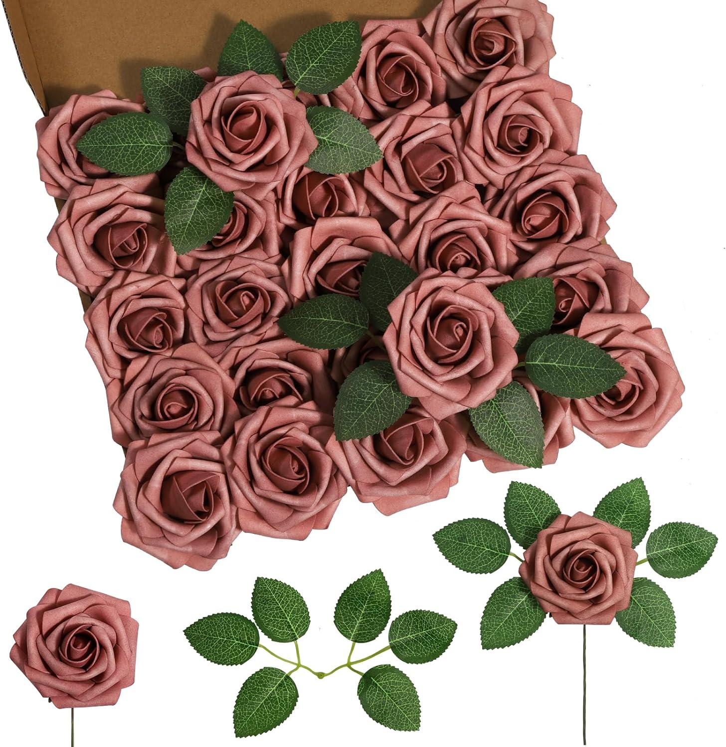 Black Artificial Plant — Dusty Rose