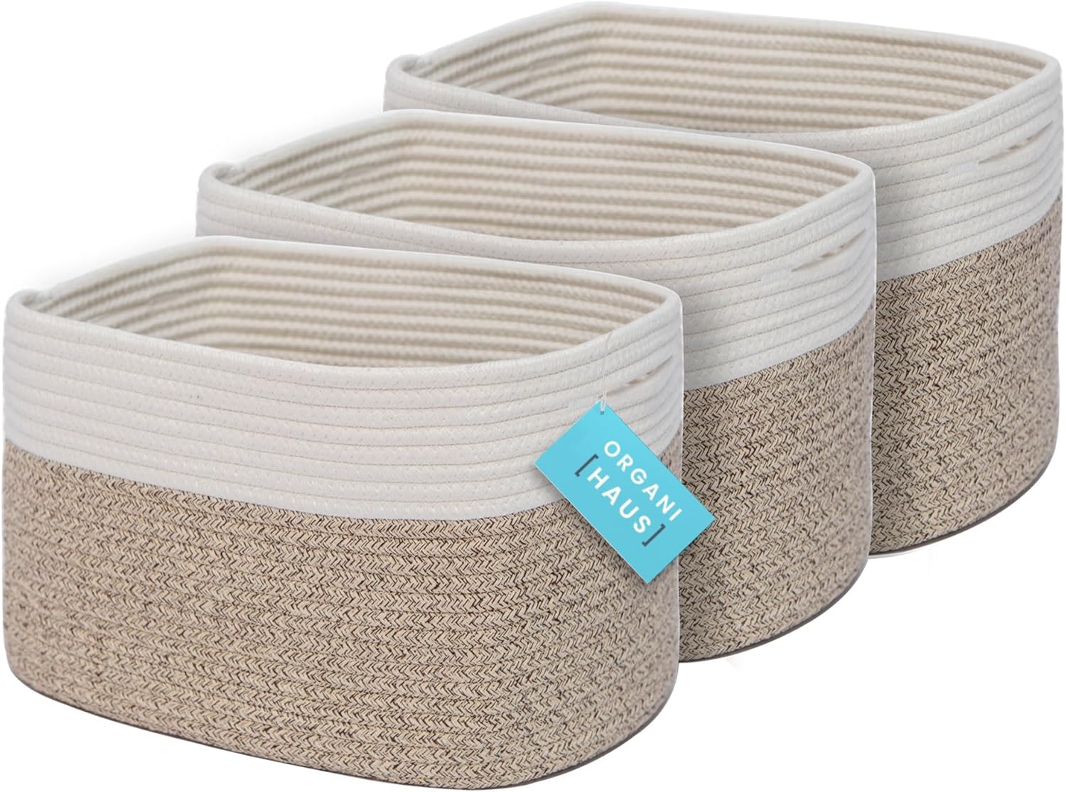 Black Storage Basket — 15" — Brown