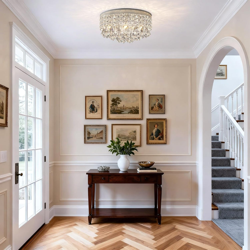 Round Luxe Black Chandelier — 15" - View 9