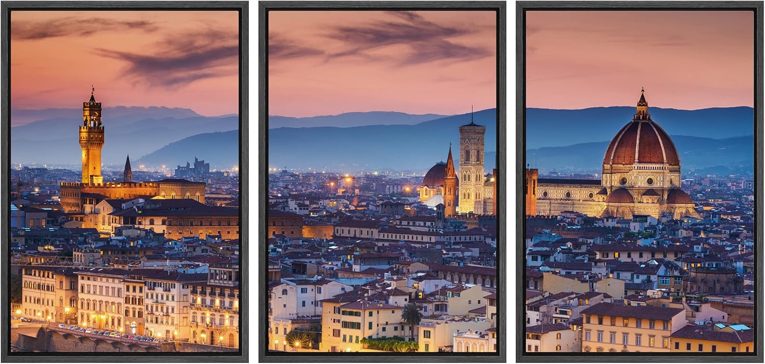Framed Fabric Wall Art — 24" — 24" x 36" x 3 Panels BLACK