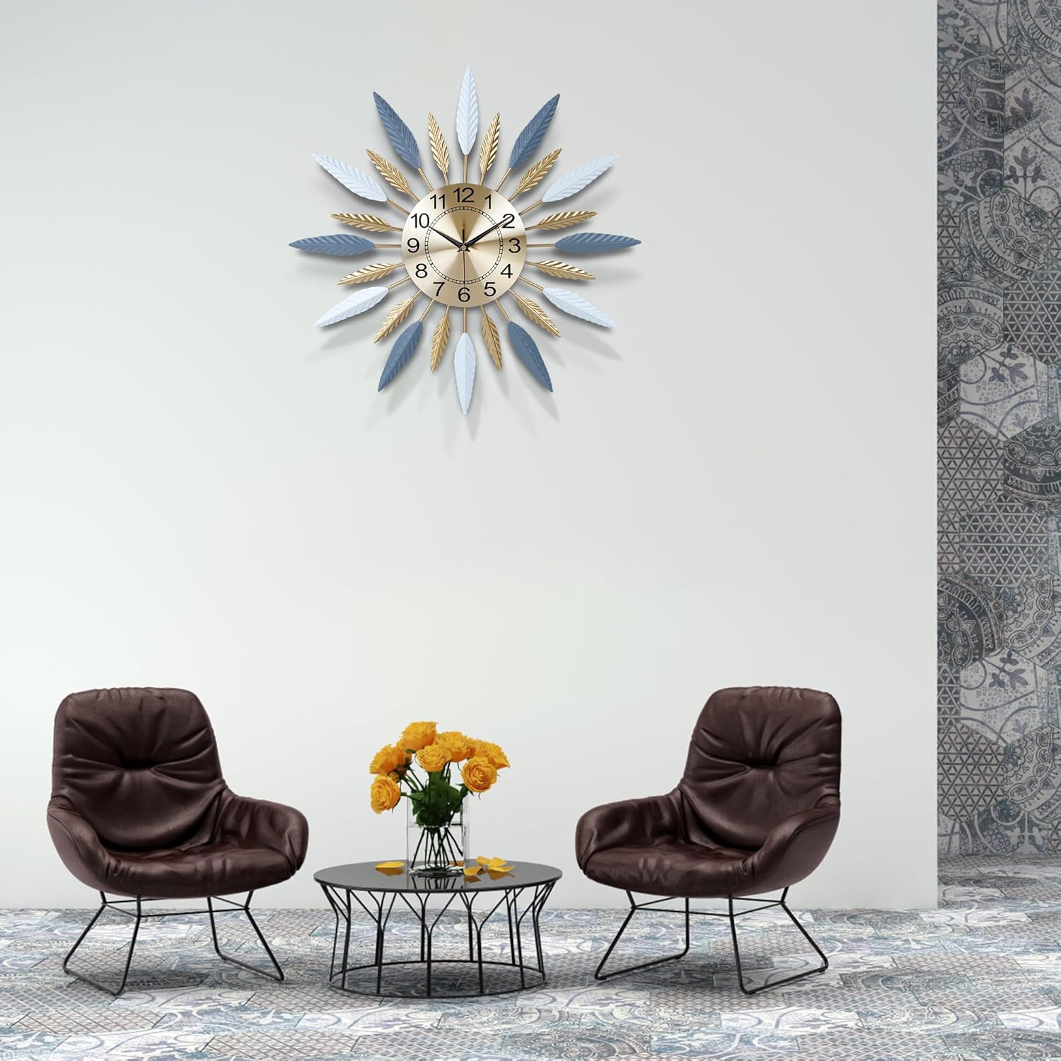 Battery Operated Mid-Century Wall Clock — 23" - View 4