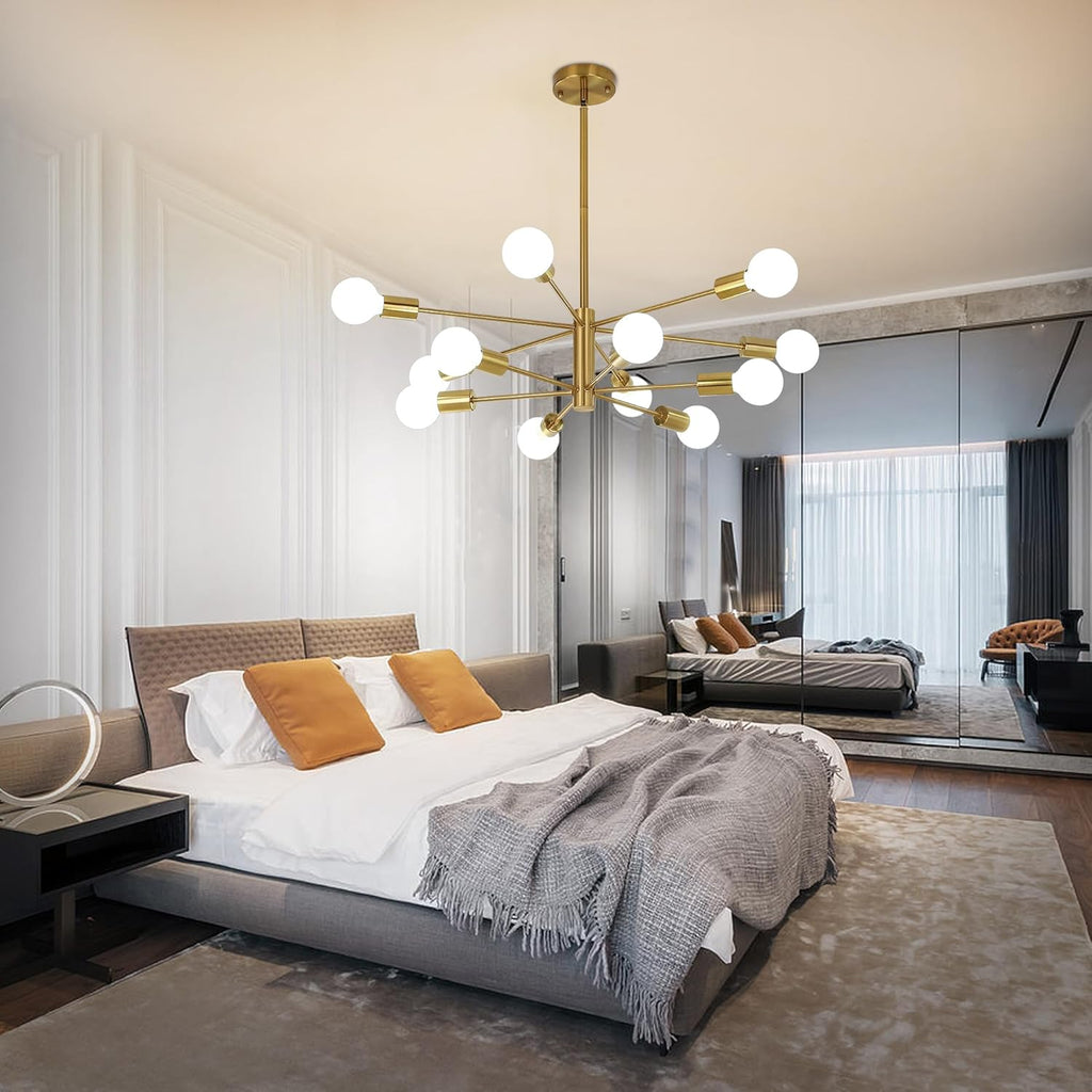 Adjustable Luxe Black Chandelier — 12-Light - View 6
