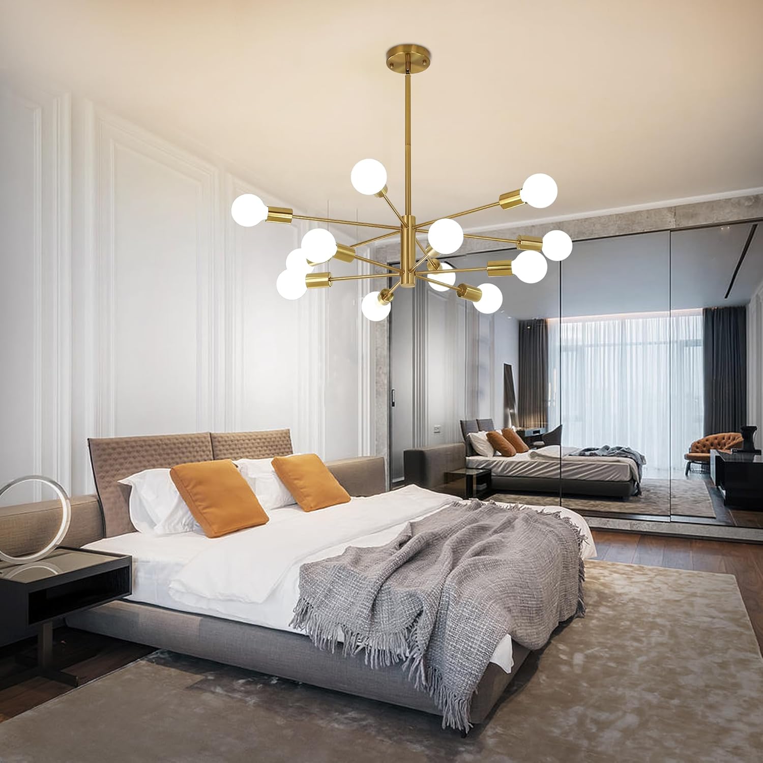 Adjustable Luxe Black Chandelier — 12-Light - View 6