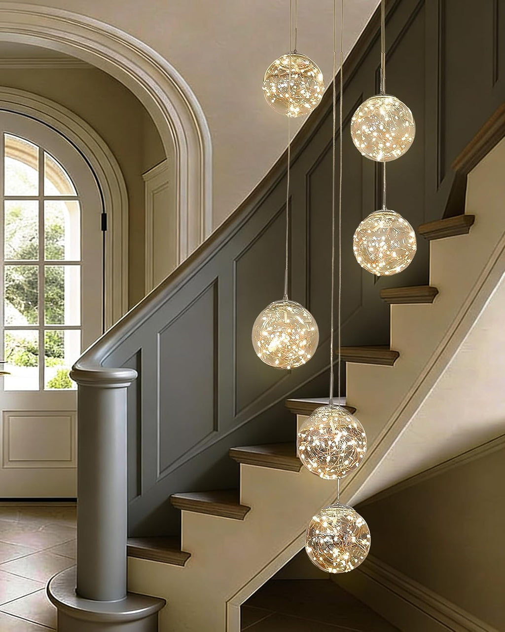 Luxe Grey Chandelier - View 7