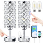 Dimmable Luxe Black Table Lamp — Set of 2