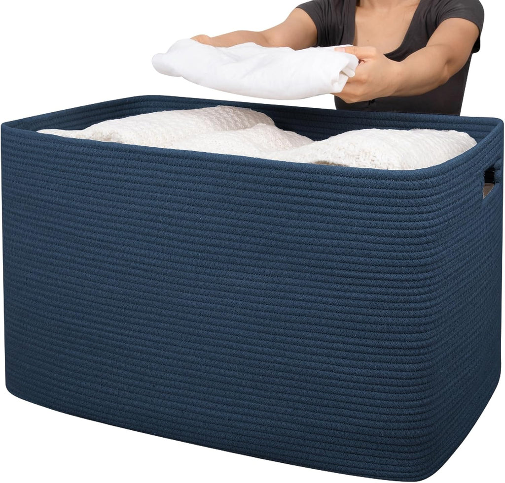 Oversized Black Throw Pillow — 25" — Blue