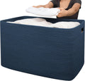 Oversized Black Throw Pillow — 25" — Blue