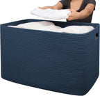 Oversized Black Throw Pillow — 25" — Blue