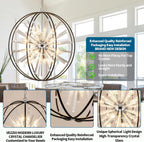 Luxe Black Chandelier — 12-Light - View 3