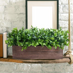 Rectangular Farmhouse Wood Artificial Plant — 14" - View 7