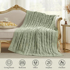 Knit Farmhouse Beige Throw Pillow — 50" - View 5
